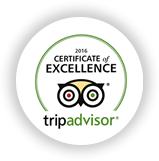 Certificate of Excellence 2016 Link to Trip Advisors Website